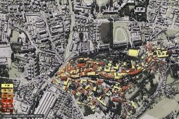 Energy Model. Diagramma dei fabbisogni energetici reali degli edifici desunti dalla rielaborazione integrata dei dati del City Sensing e del City Model. Il diagramma è implementato nel sistema GeoWeb collaborativo del portale Energy Web Feltre.