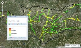 Esempio di mappatura del rischio sulla rete stradale
