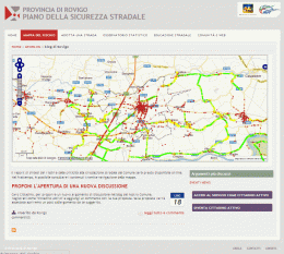 La mappa del rischio stradale di Rovigo con annesso geo-blog
