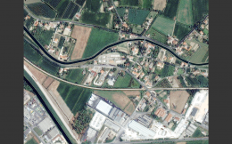 Una scena ripresa dal satellite IKONOS nell'area di Rovigo
