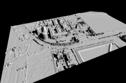 Il rilievo LiDAR nell'area del Delta del Po (vista 3D)