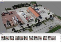 Una nuvola di punti 3D estratta da un rilievo con UAV