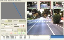 Schermata di IcaroView, software per la caratterizzazione speditiva della rete stradale, censimento e misura di elementi presenti lungo la strada