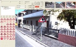 Schermata tipo di un software per il censimento della segnaletica stradale verticale