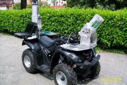 Il sensore laserscanner montato su quad