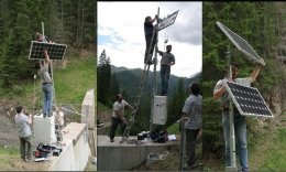 Installazione di un sistema completo di misura dotato di sonar e alimentazione a pannelli solari